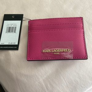 Karl Lagerfeld pink card holder